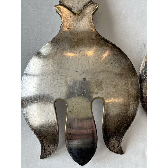 Vintage Copper Serving Pieces Guild Copper and Silver Spoon and Fork 12" - Picture 6 of 8